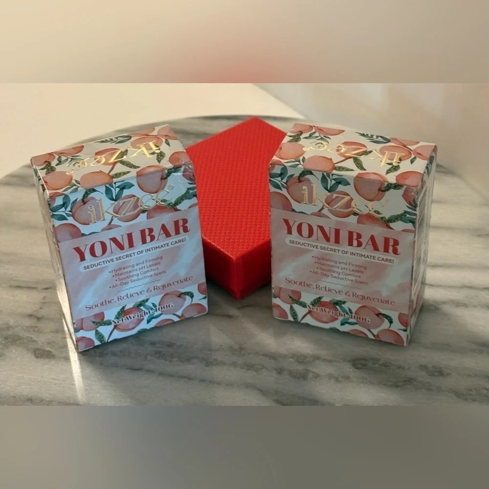 2 PCS Yoni Intimate Soap Bar for Women Ph Balance, Natural Yoni Peach Scent